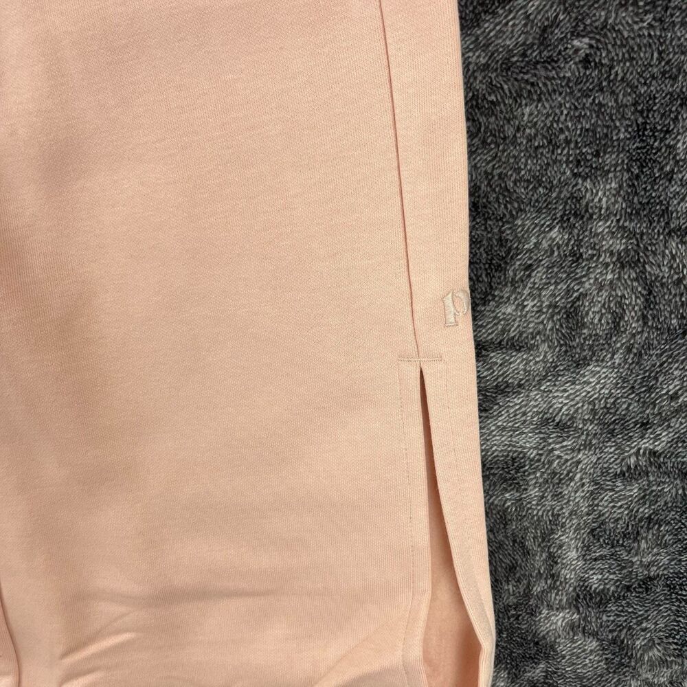 Pact Courtside Fleece Split Ankle Wide Leg Sweatpants Blush Posey Women's L NWT - Picture 6 of 11